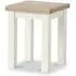 White Painted Square Lamp Table - Coconut White