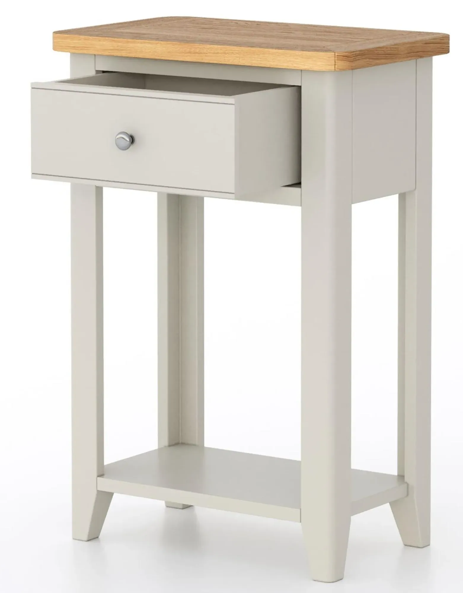 Arden 1 Drawer Telephone Table - Grey, Painted Oak