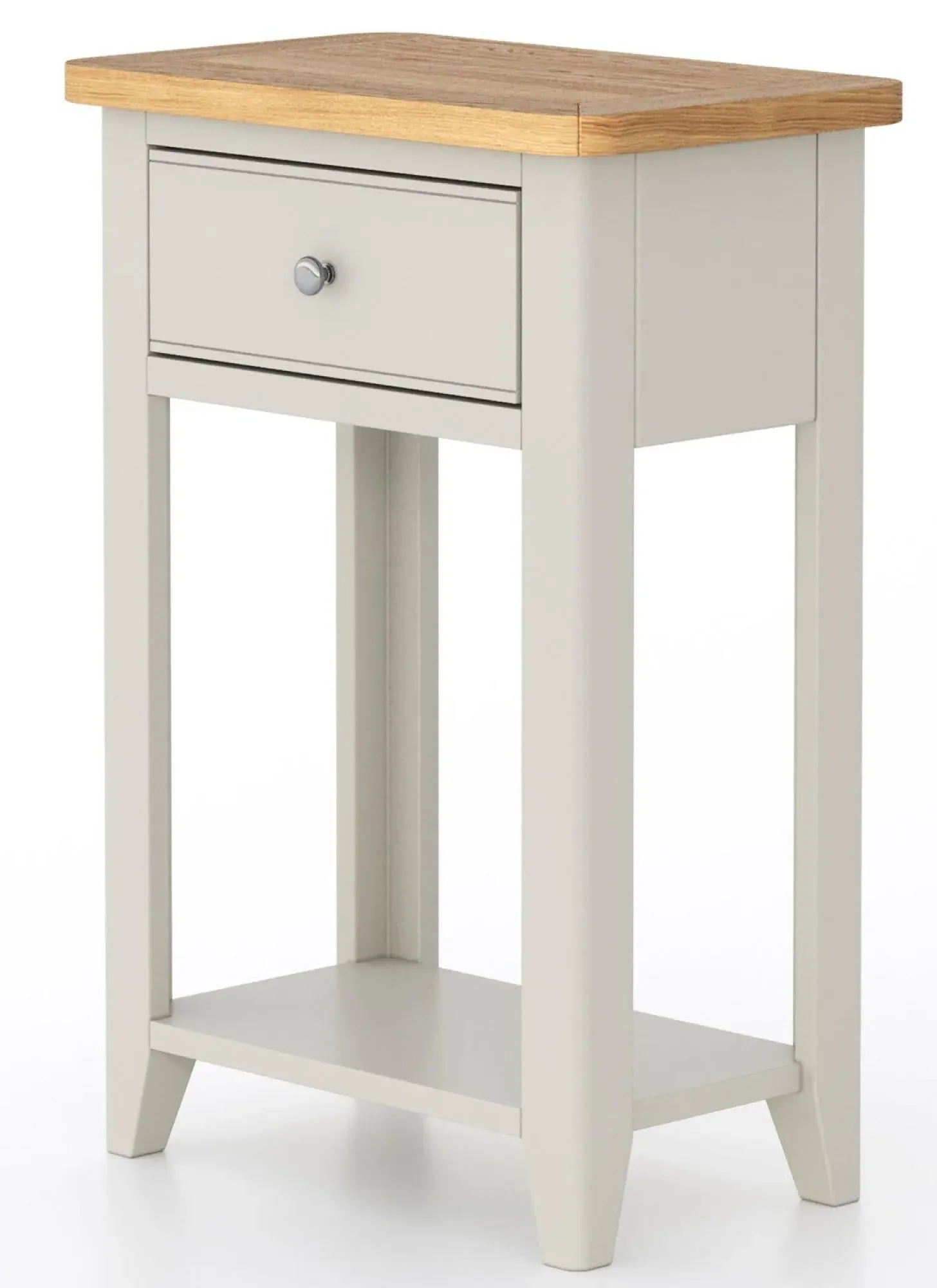 Arden 1 Drawer Telephone Table - Grey, Painted Oak