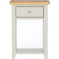 Arden 1 Drawer Telephone Table - Grey, Painted Oak