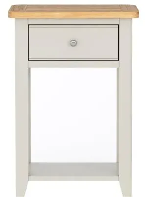 Arden 1 Drawer Telephone Table - Grey, Painted Oak image