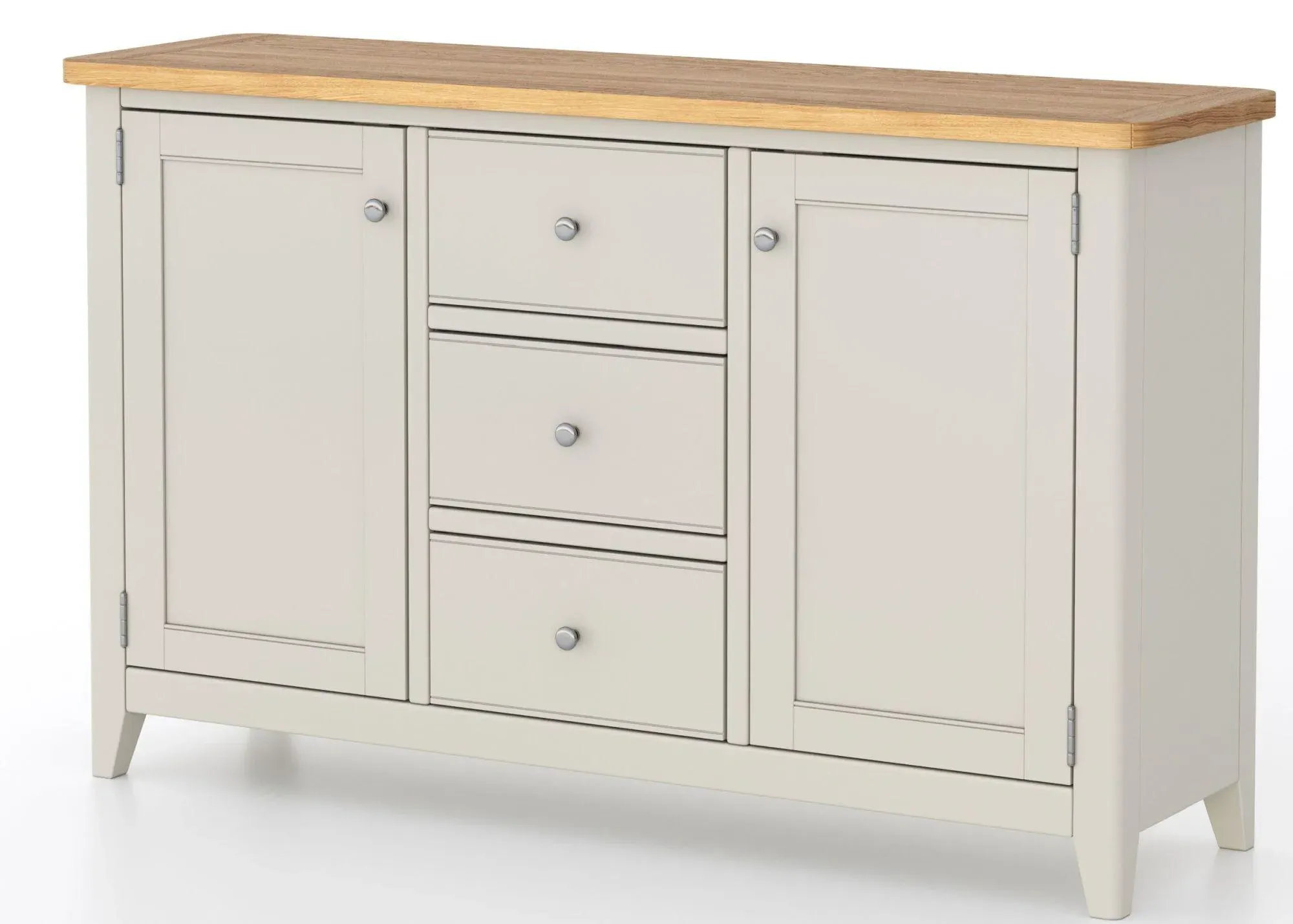 Arden 130cm 2 Door Sideboard - Grey, Painted Oak