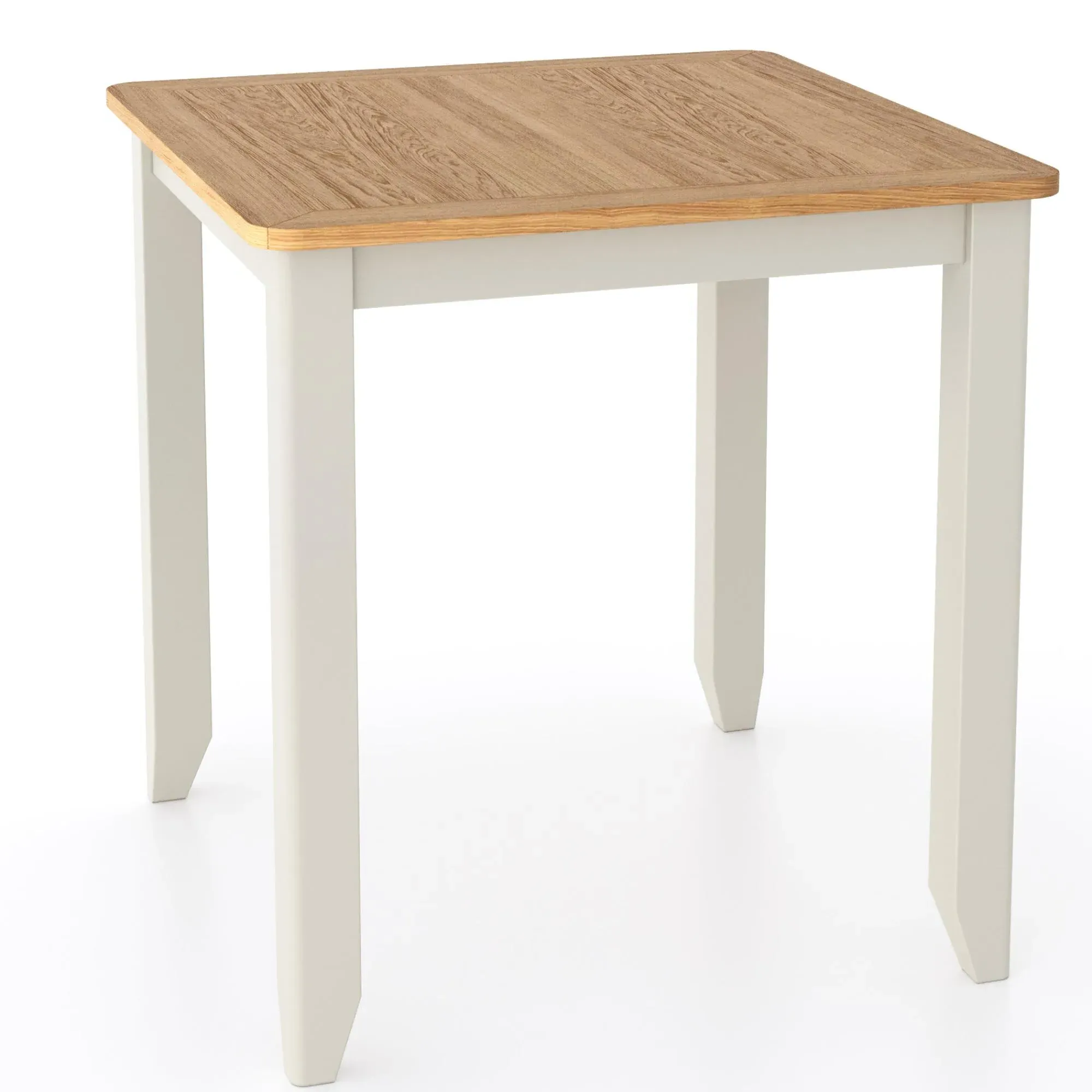 Arden 2-Seater Square Dining Table - Grey, Painted Oak