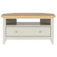 Arden 90cm Corner TV Unit - Grey, Painted Oak