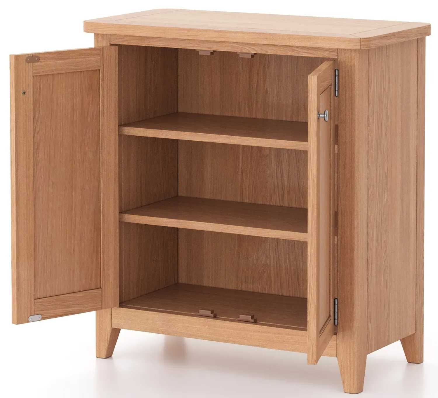 Arden Compact 2 Door Storage Cabinet - Natural Oak