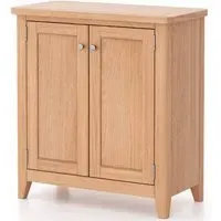 Arden Compact 2 Door Storage Cabinet - Natural Oak