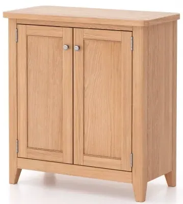 Arden Compact 2 Door Storage Cabinet - Natural Oak