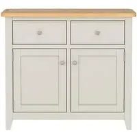Arden Grey Painted 2 Door Sideboard - Grey, Oak