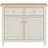 Arden Grey Painted 2 Door Sideboard - Grey, Oak