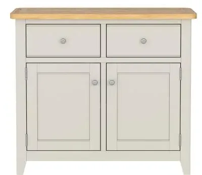 Arden Grey Painted 2 Door Sideboard - Grey, Oak