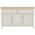 Arden Grey Painted 3 Door Sideboard - Grey, Oak