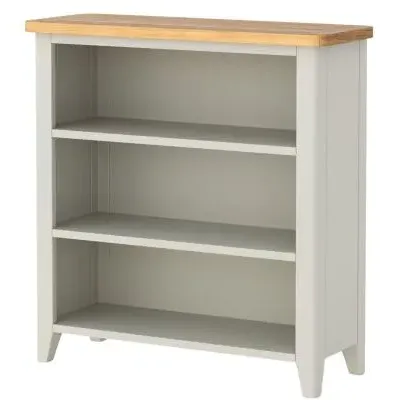 Arden Low Bookcase - Grey, Painted Oak image