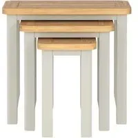 Arden Nest of 3 Tables - Grey, Painted Oak