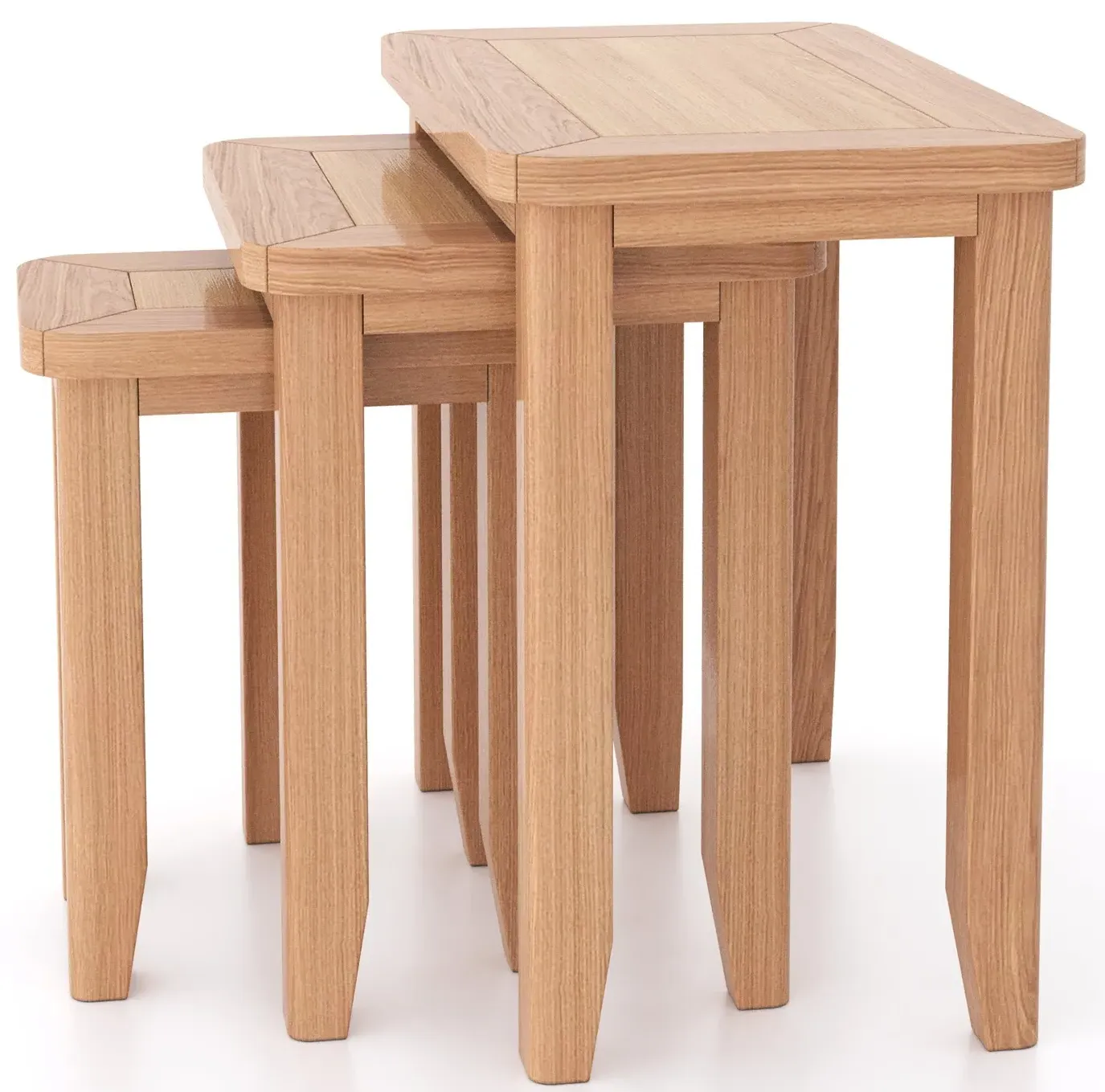 Arden Nest of 3 Tables - Natural Oak
