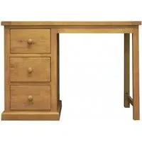 Churchill 3 Drawer Single Dressing Table - Waxed, Pine