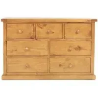 Churchill 4+3 Drawer Wide Chest - Waxed Pine