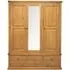 Churchill Waxed Pine 3 Door Combi Wardrobe - Waxed Lacquered