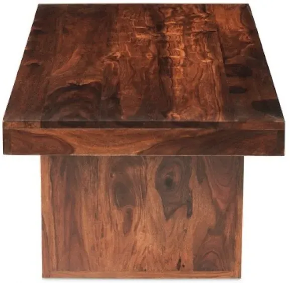 Cuba Cube Coffee Table - Honey Brown, Sheesham