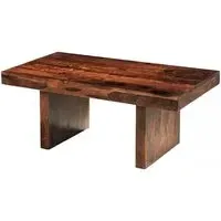 Cuba Cube Coffee Table - Honey Brown, Sheesham
