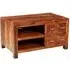 Cube 100cm TV Unit - Honey Brown, Sheesham