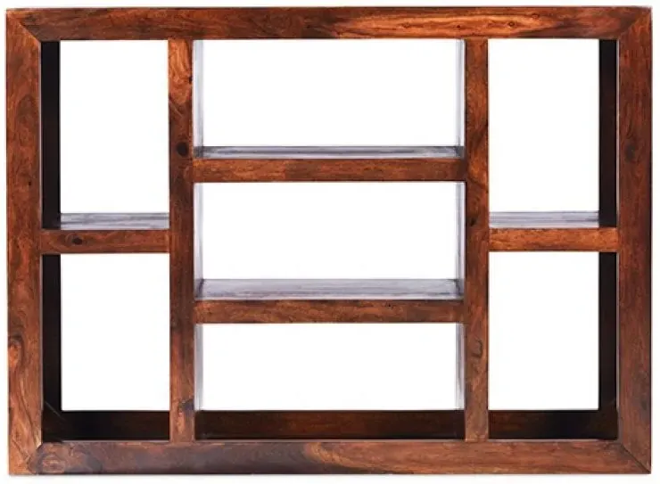 Cube Large Multi Shelf - Honey Brown, Sheesham