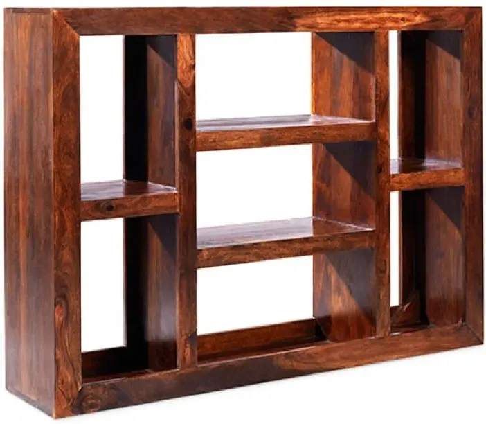 Cube Large Multi Shelf - Honey Brown, Sheesham