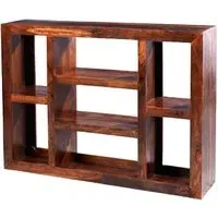 Cube Large Multi Shelf - Honey Brown, Sheesham