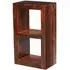 Cube Sheesham 2 Hole Storage Cube - Honey Brown