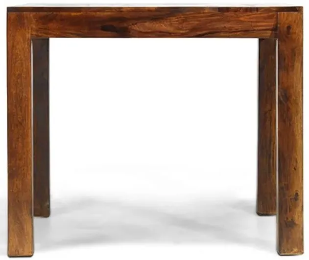 Cube Sheesham 2-Seater Square Dining Table - Honey Brown