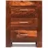 Cube Sheesham 3 Drawer Bedside Cabinet - Honey Brown