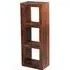 Cube Sheesham 3 Hole Storage Cube - Honey Brown, Sheesham