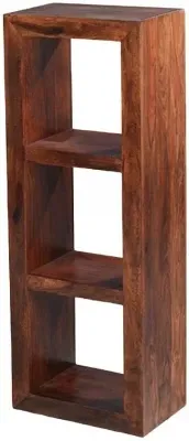 Cube Sheesham 3 Hole Storage Cube - Honey Brown, Sheesham image