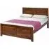 Cube Sheesham Bed Frame - Honey Brown