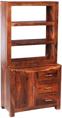 Cube Sheesham Small Dresser - Honey Brown image