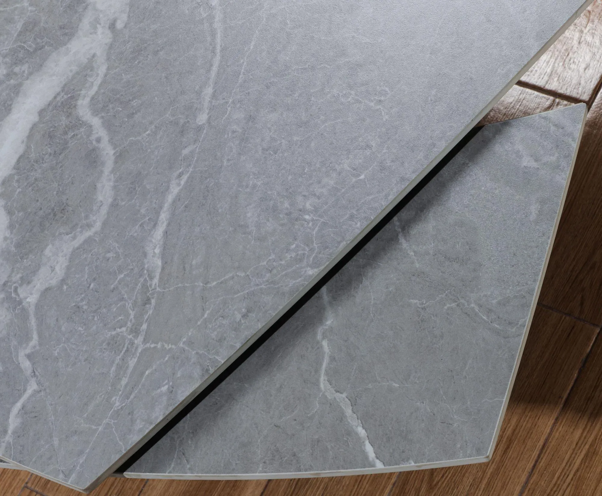 Elia 4-6 Seater Extending Dining Table - Argento Grey, Ceramic