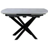 Elia 4-6 Seater Extending Dining Table - Argento Grey, Ceramic
