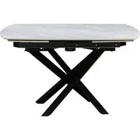 Elia 4-6 Seater Extending Dining Table - Pearla Grey, Ceramic