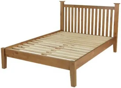Henbury Slatted Bed Frame - Waxed Pine image