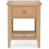 Henley 1 Drawer Side Table - Natural, Oak and Rattan