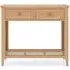 Henley 2 Drawer Console Table - Natural, Oak and Rattan