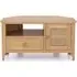 Henley 90cm Corner TV Unit - Natural, Oak and Rattan