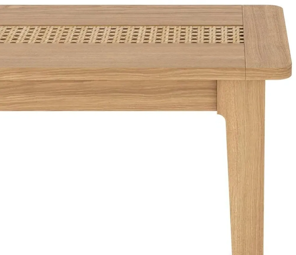 Henley Dining Bench - Natural, Oak and Rattan