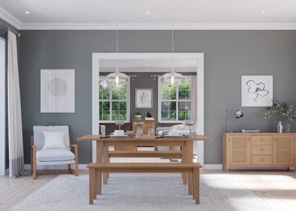 Henley Dining Bench - Natural, Oak and Rattan