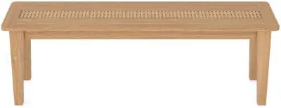 Henley Dining Bench - Natural, Oak and Rattan image