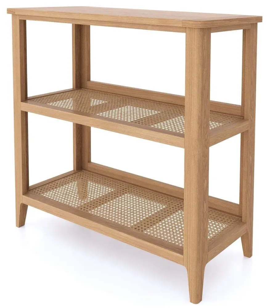 Henley Oak and Rattan Bookshelf - Natural