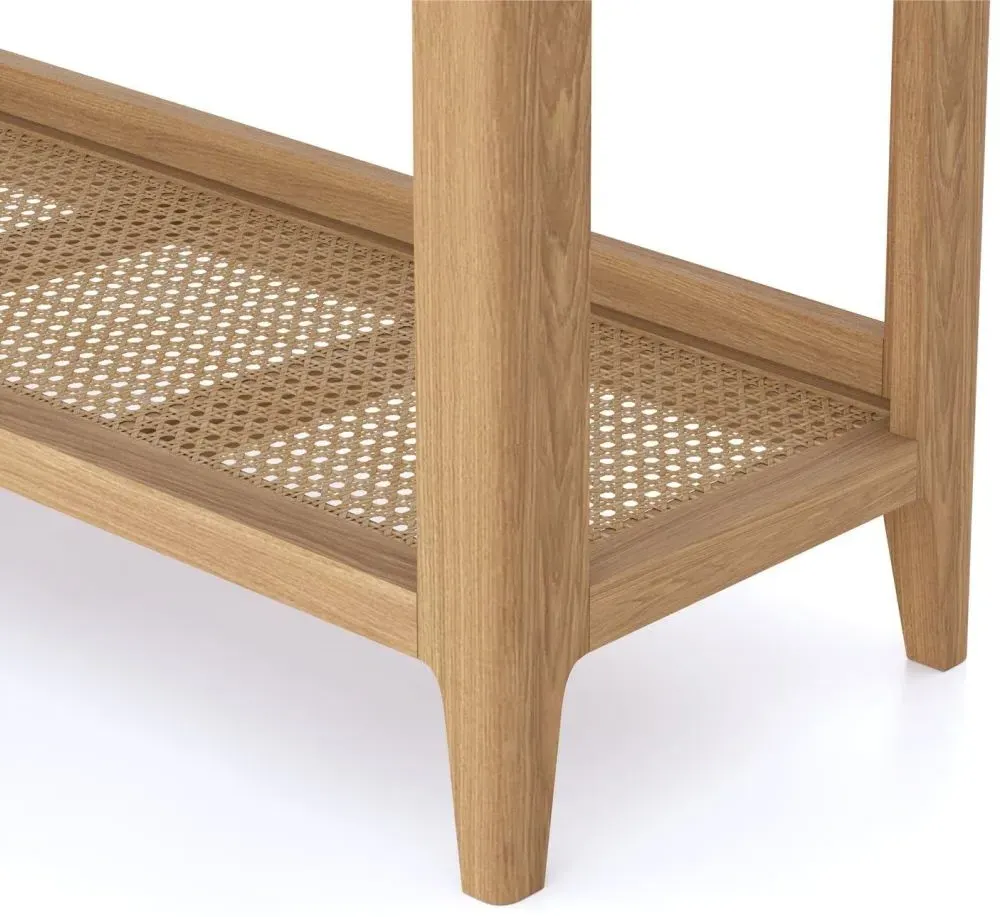 Henley Oak and Rattan Bookshelf - Natural