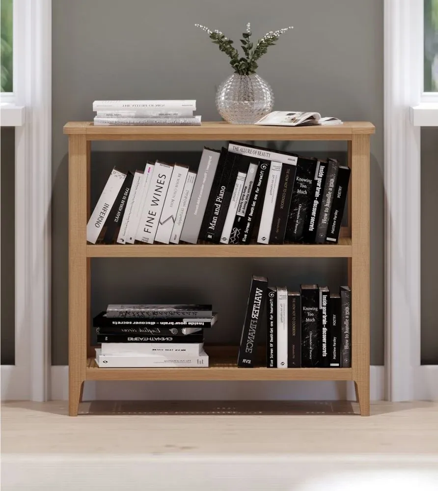 Henley Oak and Rattan Bookshelf - Natural