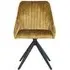 Hico Swivel Dining Chair Set of 2 - Mustard, Fabric