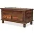 Indian Sheesham 2 Drawer Trunk Coffee Table - Honey Brown