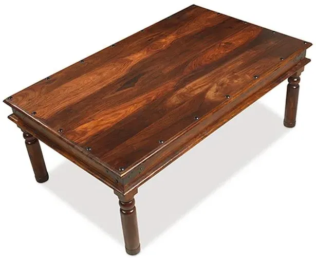 Indian Sheesham Thacket Extra Large Coffee Table - Honey Brown